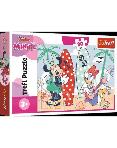 Puzzle Disney Minnie au surf 30 pièces - 3 ans et +