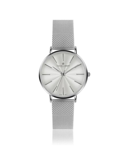 Zilverkleurig stalen dameshorloge