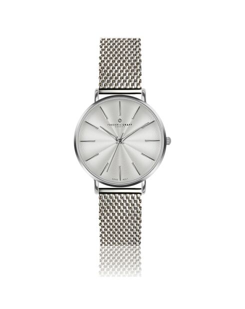 Zilverkleurig stalen dameshorloge