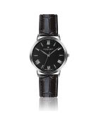 Montre Homme en Cuir effet croco noire