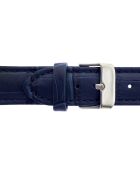 Montre Homme en Cuir effet croco bleue