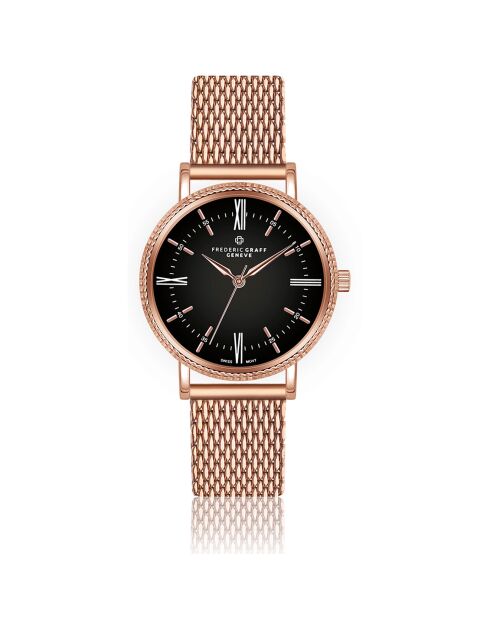 Montre Homme en Acier mesh rose doré