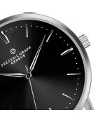 Montre Homme en Cuir effet croco noire