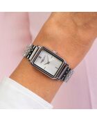 Damenuhr aus silbernem Stahl