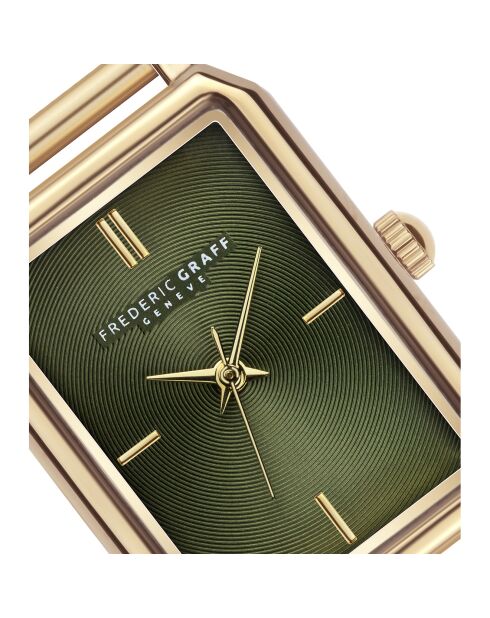 Damen-Armbanduhr aus goldfarbenem Stahl