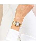 Horloge van goudkleurig staal voor dames