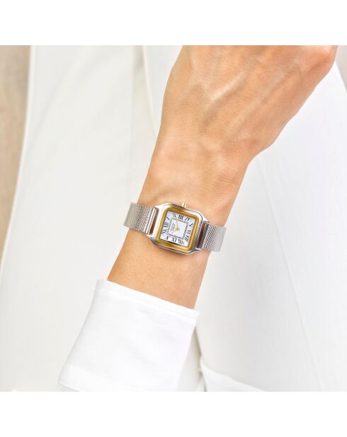 Zilverkleurig stalen dameshorloge