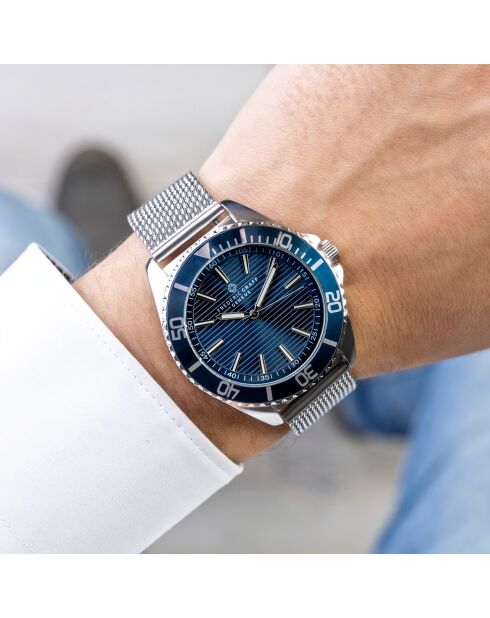 Montre Homme en Acier mesh argentée
