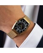 Montre Homme en Acier mesh dorée