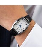 Montre Homme en Cuir effet croco noire