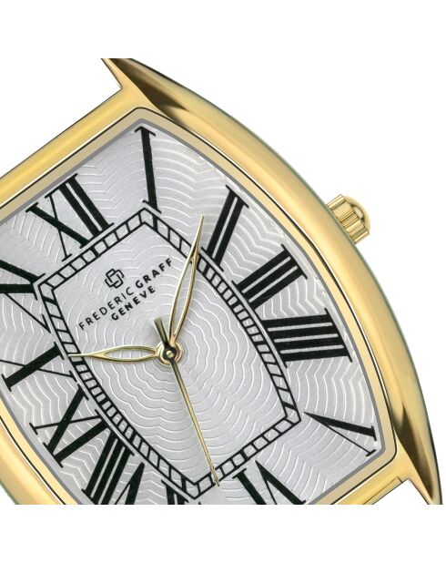 Montre Homme en Cuir effet croco marron