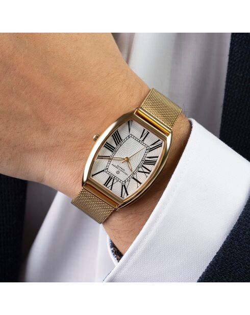 Montre Homme en Acier mesh dorée