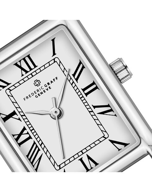 Reloj de cuero negro para mujer