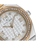 Orologio da donna in acciaio argento/oro rosa