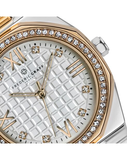 Montre Femme en Acier argenté/rose doré