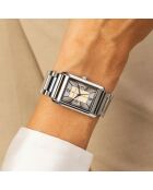 Damenuhr aus silbernem Stahl