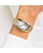 Horloge van goudkleurig staal voor dames