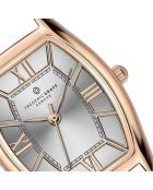 Montre Femme en Acier mesh argenté/rose doré