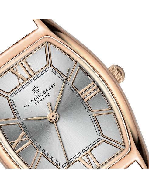 Montre Femme en Acier argenté/rose doré