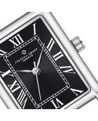 Montre Homme en Cuir effet croco noire