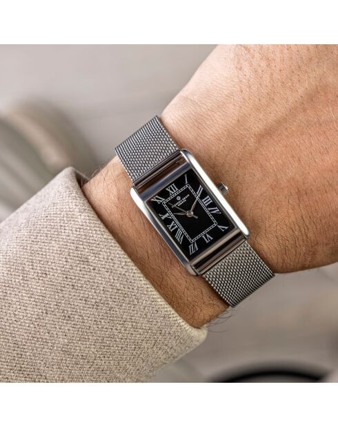 Montre Homme en Acier mesh argentée