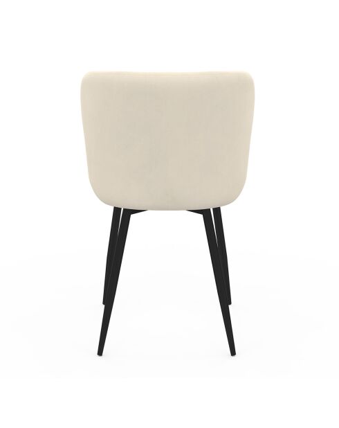 4 Chaises Taylor en velours crèmes - 50x52x79 cm
