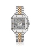 Montre Homme en Acier argenté/rose doré