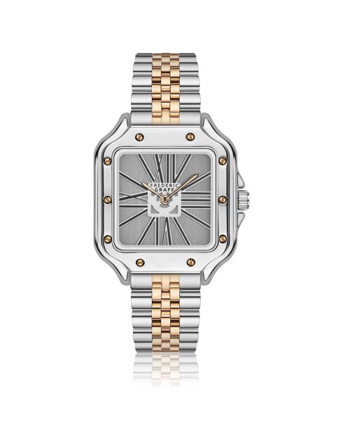 Montre Homme en Acier argenté/rose doré