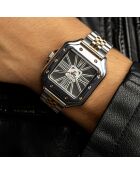 Montre Homme en Acier argenté/rose doré
