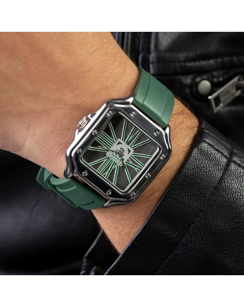 Montre Homme en Silicone verte