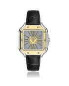Montre Homme en Cuir effet croco noire