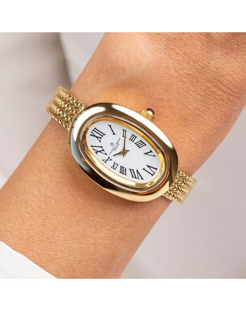 Montre Femme en Acier mesh dorée