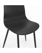 6 Chaises Nala noires - 44x48x79 cm