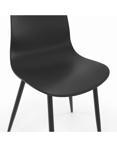 6 Chaises Nala noires - 44x48x79 cm
