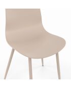 6 Chaises Nala beige/terracotta/gris foncé - 44x48x79 cm