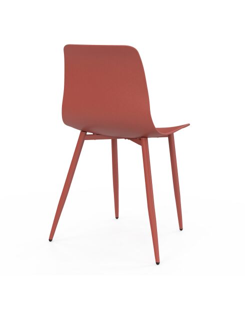 6 Chaises Nala beige/terracotta/gris foncé - 44x48x79 cm