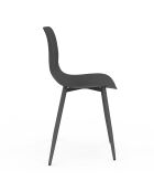 6 Chaises Nala beige/terracotta/gris foncé - 44x48x79 cm