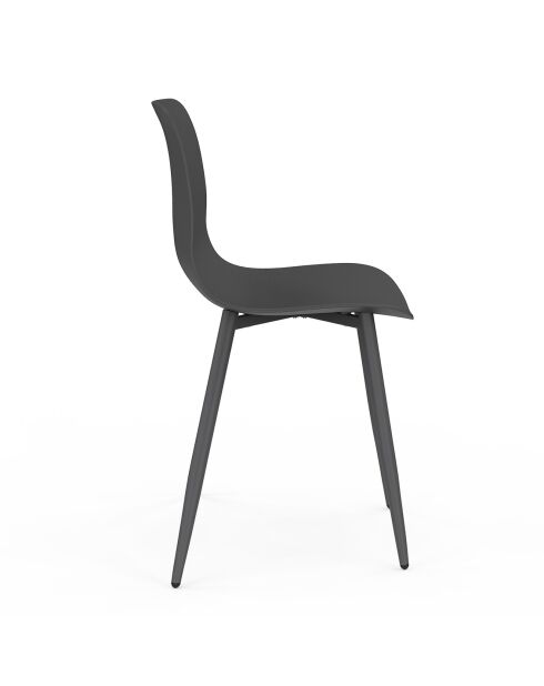 6 Chaises Nala beige/terracotta/gris foncé - 44x48x79 cm