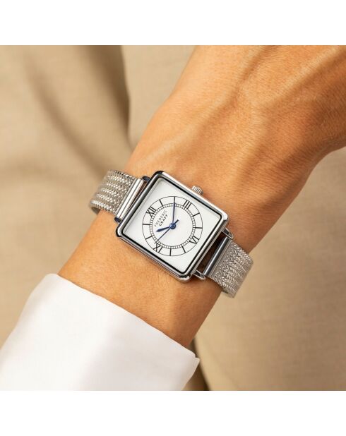 Montre Femme en Acier mesh argentée