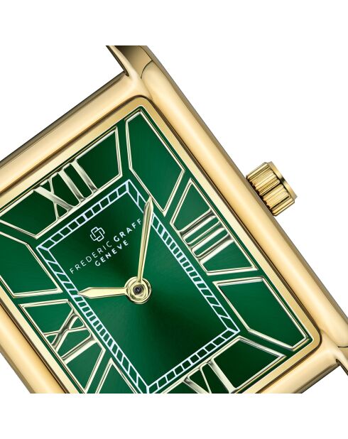 Damen-Armbanduhr aus goldfarbenem Stahl