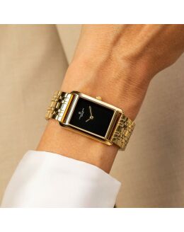 Mido Baroncelli Orologio Donna Automatico - Cassa Acciaio Oro Rosa, Quadrante Con 51 Diamanti, Cinturino Pelle Nera, Impermeabile 5 Bar