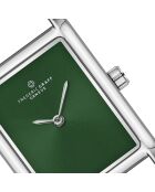 Montre Homme en Cuir effet croco verte