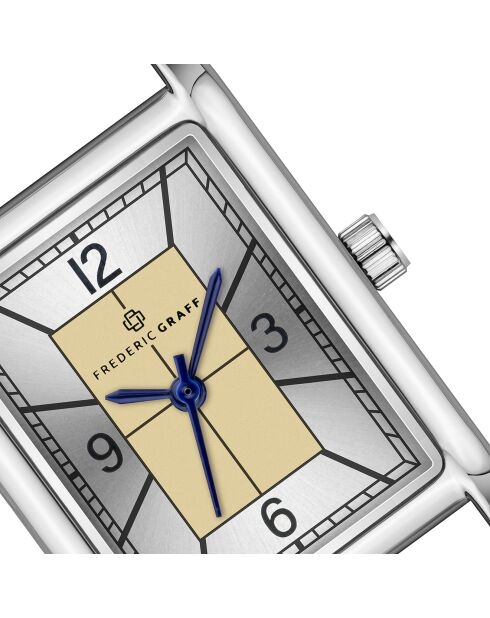 Montre Homme en Cuir effet croco marron