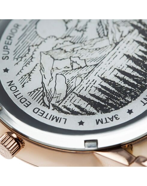 Montre Homme en Acier mesh rose doré