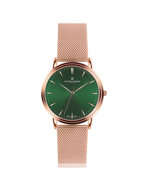 Montre Homme en Acier mesh rose doré