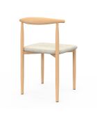 6 Chaises Adam en tissu beiges - 50x48x74 cm