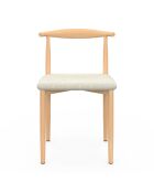 6 Chaises Adam en tissu beiges - 50x48x74 cm