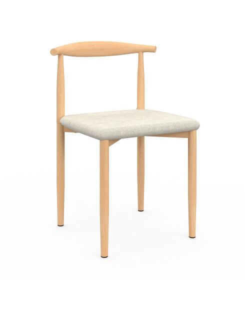 6 Adam stoelen in beige stof - 50x48x74 cm