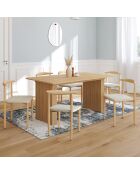 6 Chaises Adam en tissu beiges - 50x48x74 cm