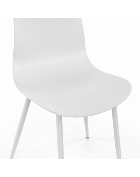 6 Chaises Nala blanches - 44x48x79 cm